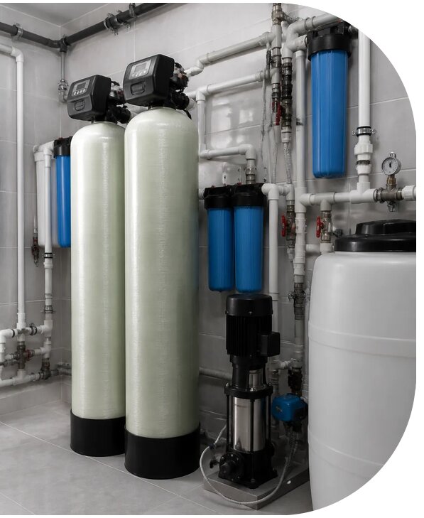 Монтаж системы водоподготовки для домов и объектов в Ломоносове